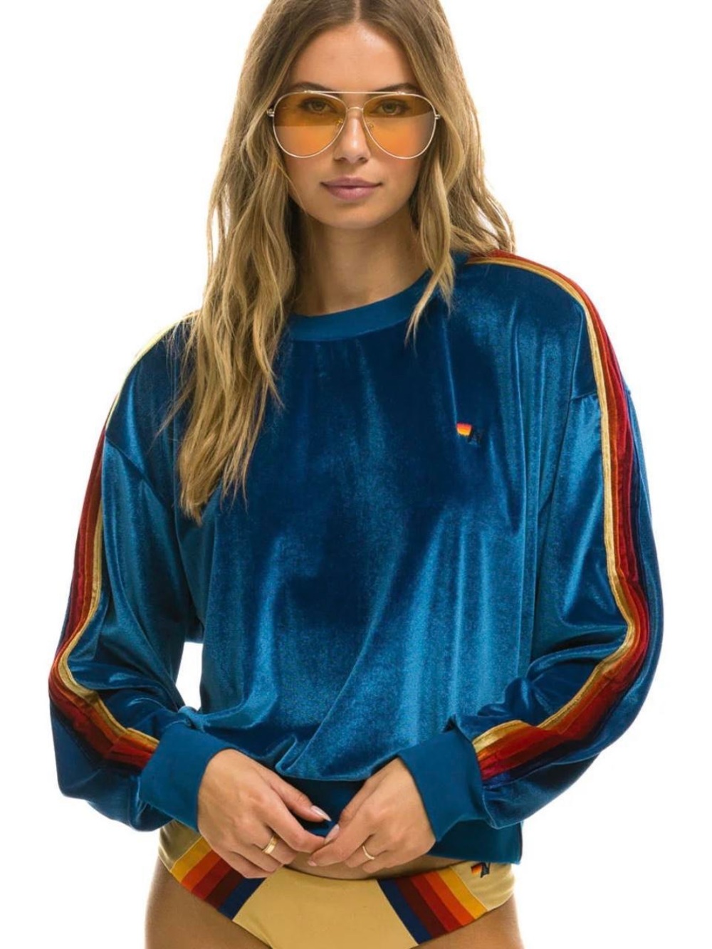 Aviator Nation Velour Crewneck